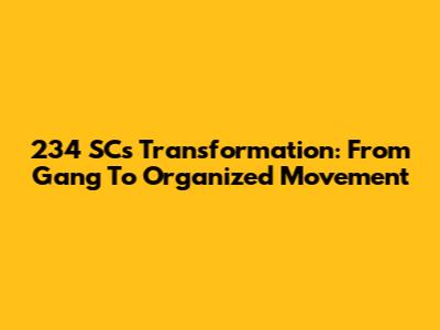 234 SC's Transformation: From Gang To Organized Movement