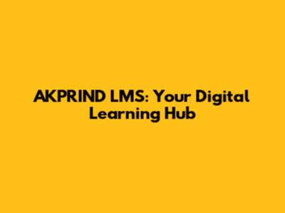 AKPRIND LMS: Your Digital Learning Hub