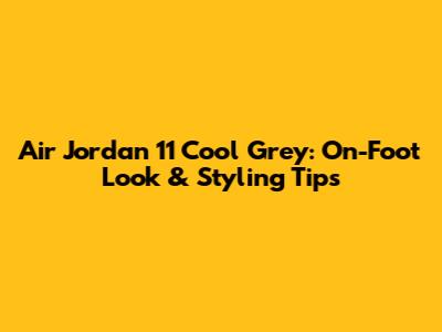 Air Jordan 11 Cool Grey: On-Foot Look & Styling Tips