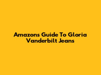 Amazon's Guide To Gloria Vanderbilt Jeans