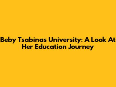 Beby Tsabina's University: A Look At Her Education Journey