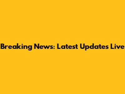 Breaking News: Latest Updates Live
