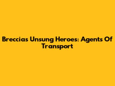 Breccia's Unsung Heroes: Agents Of Transport