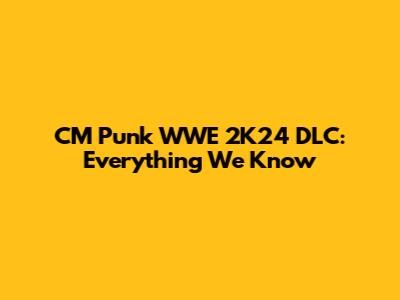 CM Punk WWE 2K24 DLC: Everything We Know