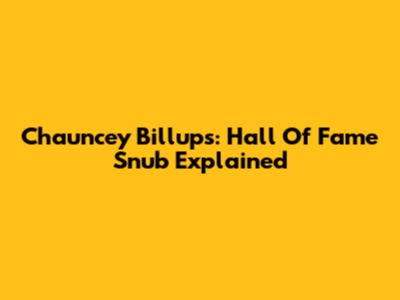 Chauncey Billups: Hall Of Fame Snub Explained