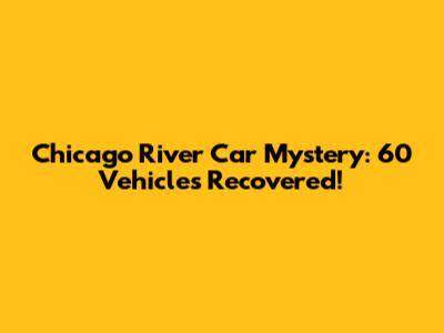 Chicago River Car Mystery: 60 Vehicles Recovered!