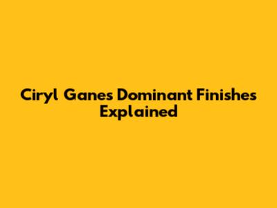 Ciryl Gane's Dominant Finishes Explained