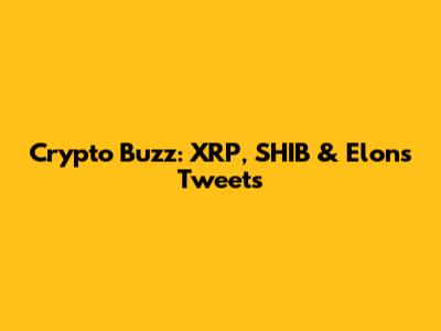 Crypto Buzz: XRP, SHIB & Elon's Tweets