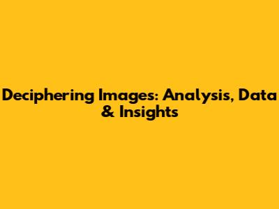 Deciphering Images: Analysis, Data & Insights