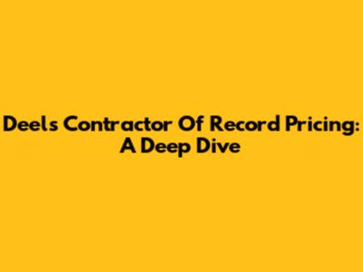 Deel's Contractor Of Record Pricing: A Deep Dive
