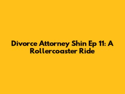 Divorce Attorney Shin Ep 11: A Rollercoaster Ride