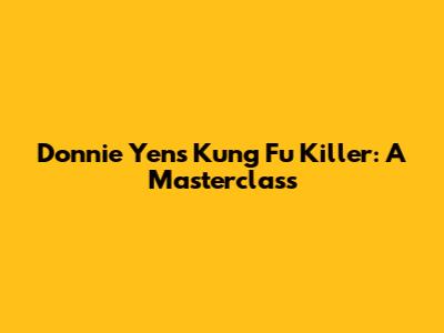 Donnie Yen's Kung Fu Killer: A Masterclass