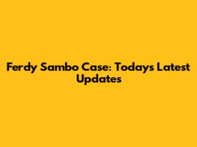 Ferdy Sambo Case: Today's Latest Updates