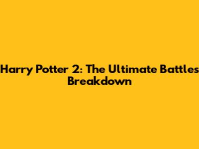 Harry Potter 2: The Ultimate Battle's Breakdown