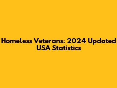 Homeless Veterans: 2024 Updated USA Statistics