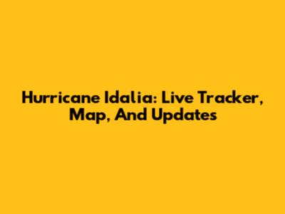 Hurricane Idalia: Live Tracker, Map, And Updates