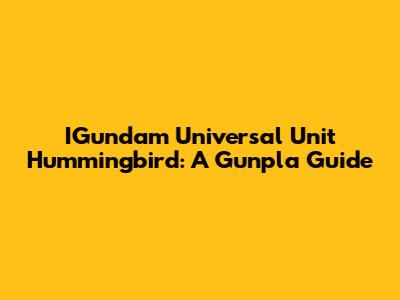 IGundam Universal Unit Hummingbird: A Gunpla Guide
