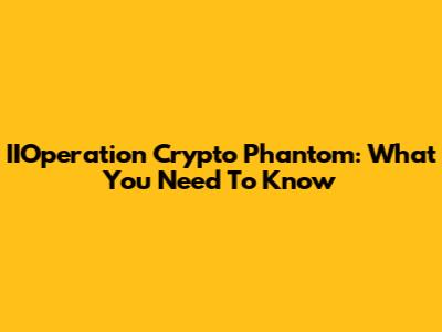 IIOperation Crypto Phantom: What You Need To Know