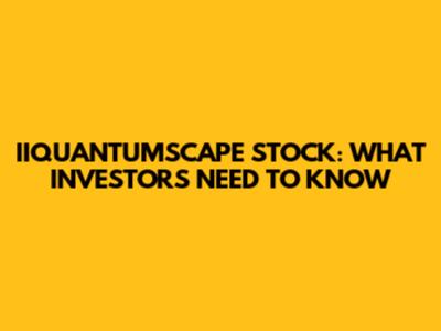 IIQUANTUMSCAPE STOCK: WHAT INVESTORS NEED TO KNOW