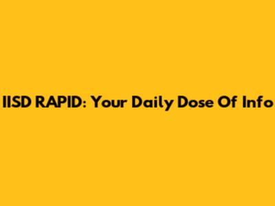 IISD RAPID: Your Daily Dose Of Info