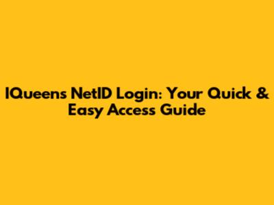 IQueens NetID Login: Your Quick & Easy Access Guide