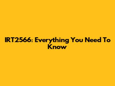 IRT2566: Everything You Need To Know