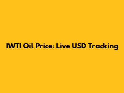 IWTI Oil Price: Live USD Tracking