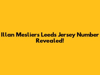 Illan Meslier's Leeds Jersey Number Revealed!