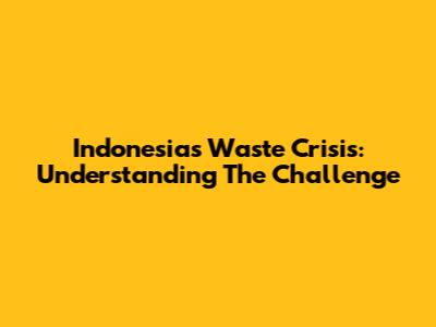 Indonesia's Waste Crisis: Understanding The Challenge