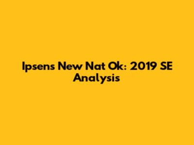 Ipsen's New Nat Ok: 2019 SE Analysis
