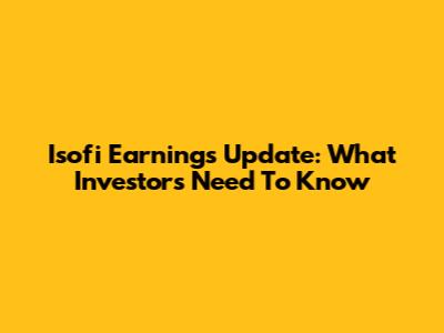 Isofi Earnings Update: What Investors Need To Know