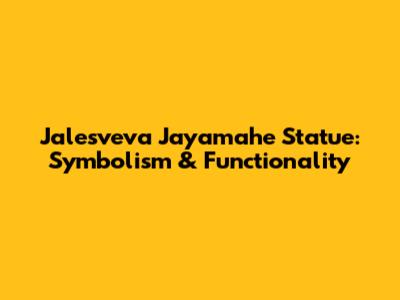 Jalesveva Jayamahe Statue: Symbolism & Functionality