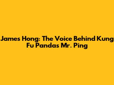James Hong: The Voice Behind Kung Fu Panda's Mr. Ping