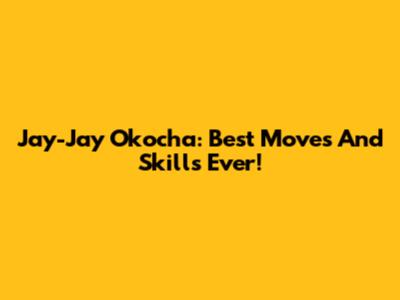 Jay-Jay Okocha: Best Moves And Skills Ever!