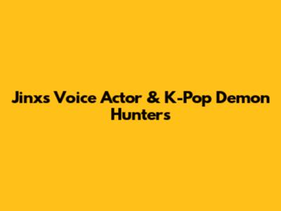 Jinx's Voice Actor & K-Pop Demon Hunters