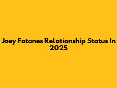 Joey Fatone's Relationship Status In 2025