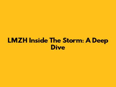 LMZH Inside The Storm: A Deep Dive