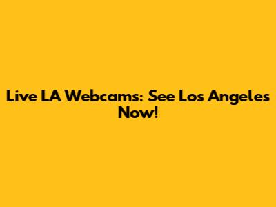 Live LA Webcams: See Los Angeles Now!