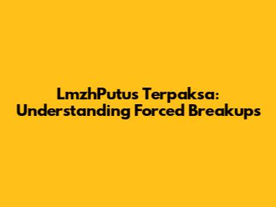 LmzhPutus Terpaksa: Understanding Forced Breakups