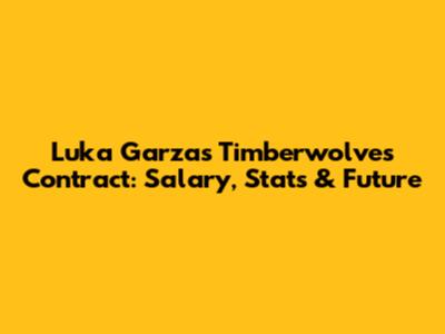 Luka Garza's Timberwolves Contract: Salary, Stats & Future