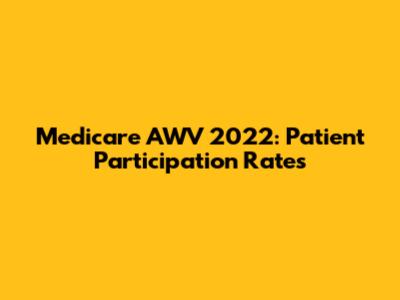 Medicare AWV 2022: Patient Participation Rates