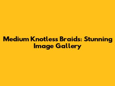 Medium Knotless Braids: Stunning Image Gallery