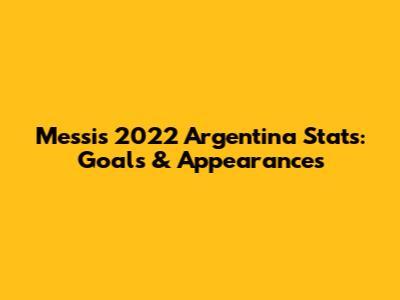 Messi's 2022 Argentina Stats: Goals & Appearances