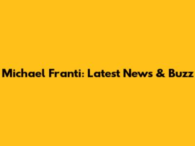 Michael Franti: Latest News & Buzz