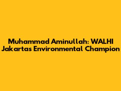 Muhammad Aminullah: WALHI Jakarta's Environmental Champion