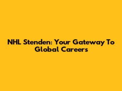 NHL Stenden: Your Gateway To Global Careers
