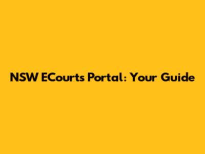 NSW ECourts Portal: Your Guide