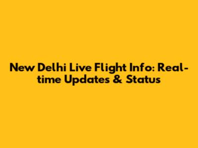 New Delhi Live Flight Info: Real-time Updates & Status