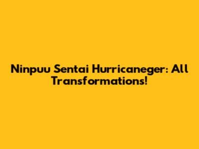Ninpuu Sentai Hurricaneger: All Transformations!