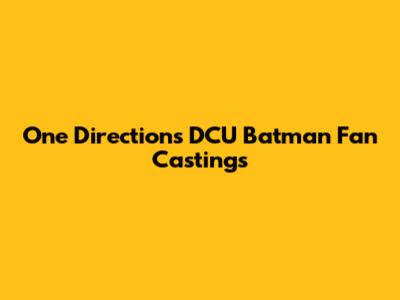 One Direction's DCU Batman Fan Castings